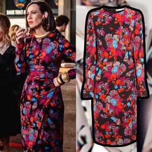 Givenchy Graphic Print Black Floral Long Sleeve Dress ASO Younger and The View